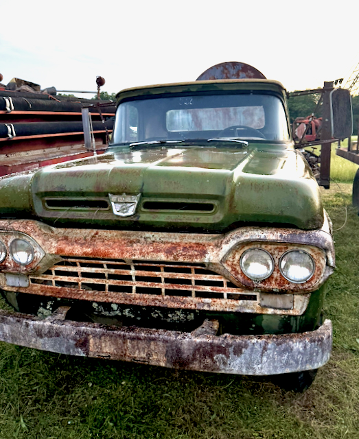 A Trip Down Memory Lane in an Old, Green Ford F600